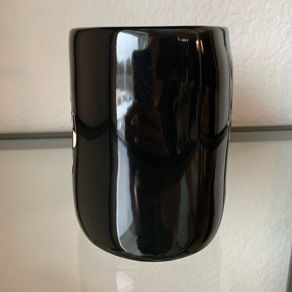 NEW Rae Dunn DOG DAD Black & White Checkered Flag Paw Print Father’s Day Mug Cup - Picture 4 of 9